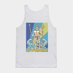 Vintage Retro Poseidon Greek God Tank Top